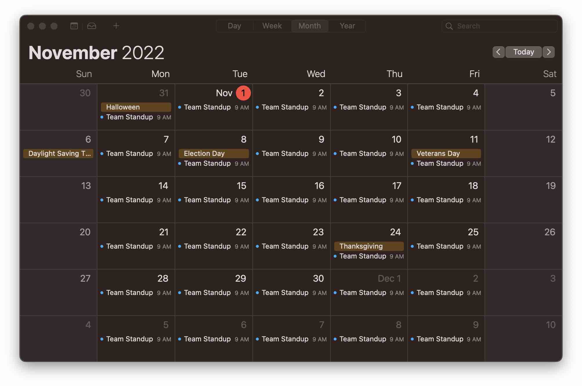 Added Teams Calendar on macOS Calendar